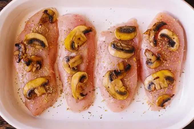 Easy Mozzarella Chicken Mushrooms One Pan Dinner 12 How to make Mozzarella Chicken