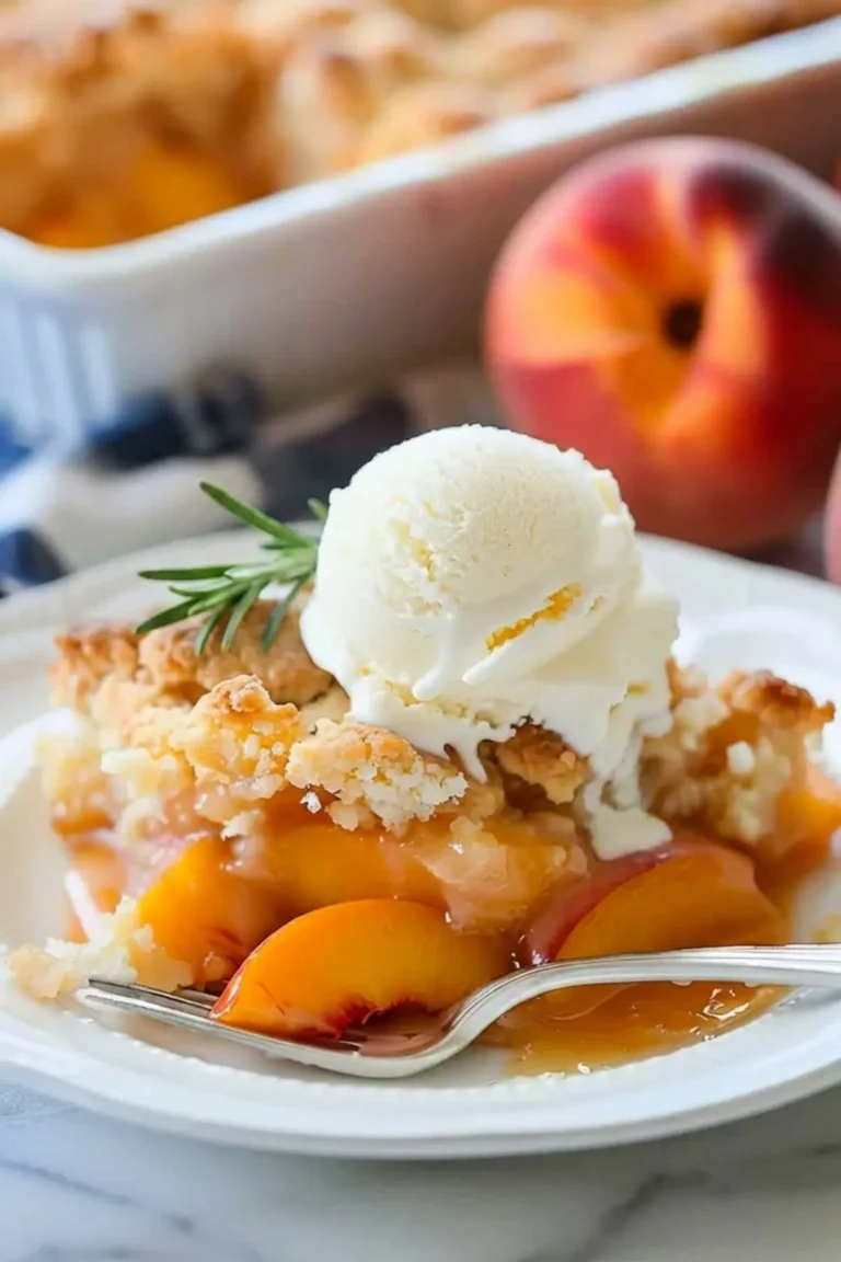Easy Vegan Peach Cobbler