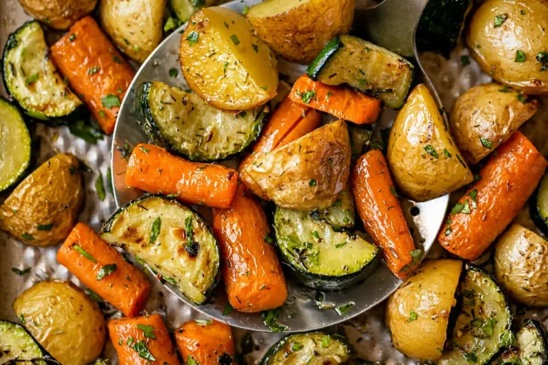 Garlic Herb Roasted Potatoes Carrots And Zucchini