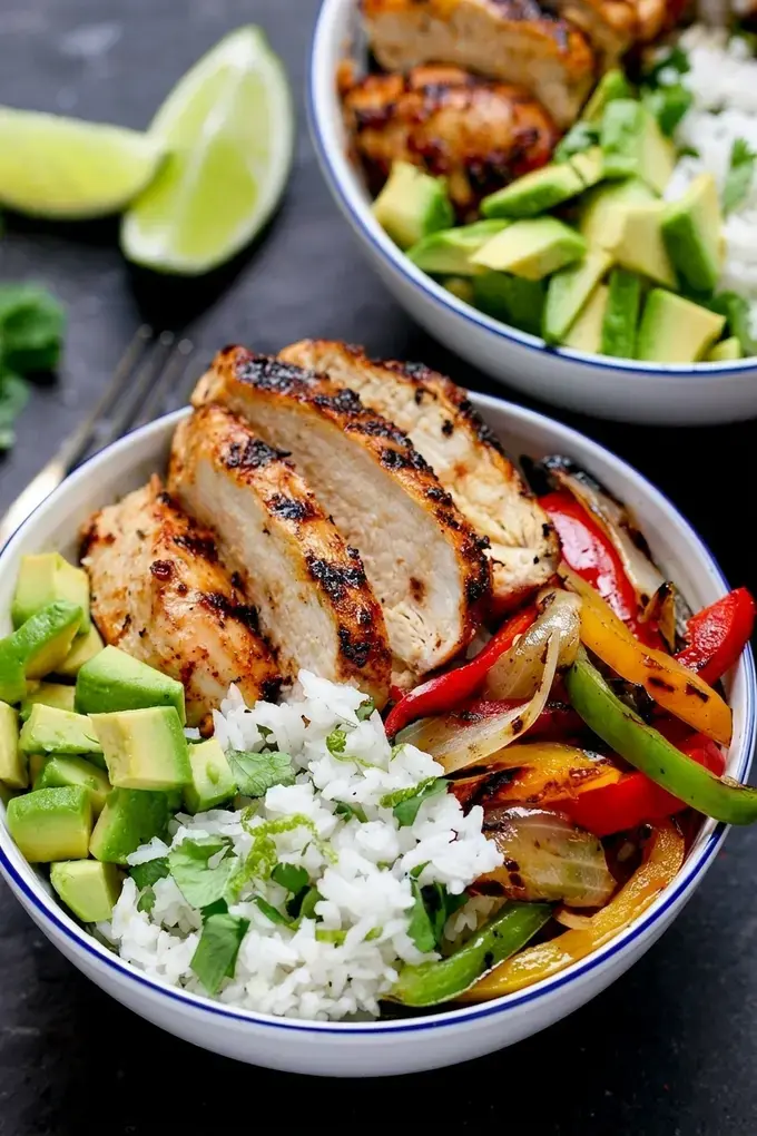 Cajun Chicken with Coriander and Lime Rice