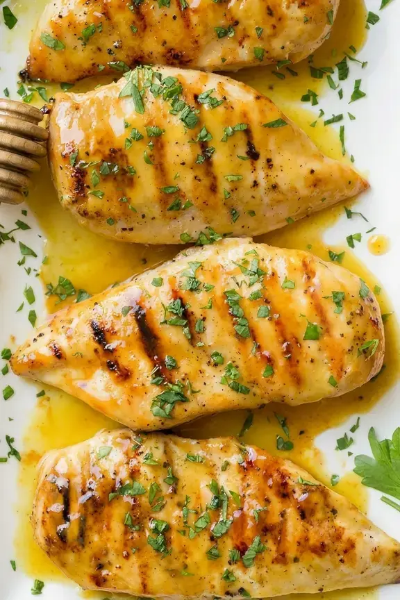 Grilled Chicken with Honey Mustard Glaze