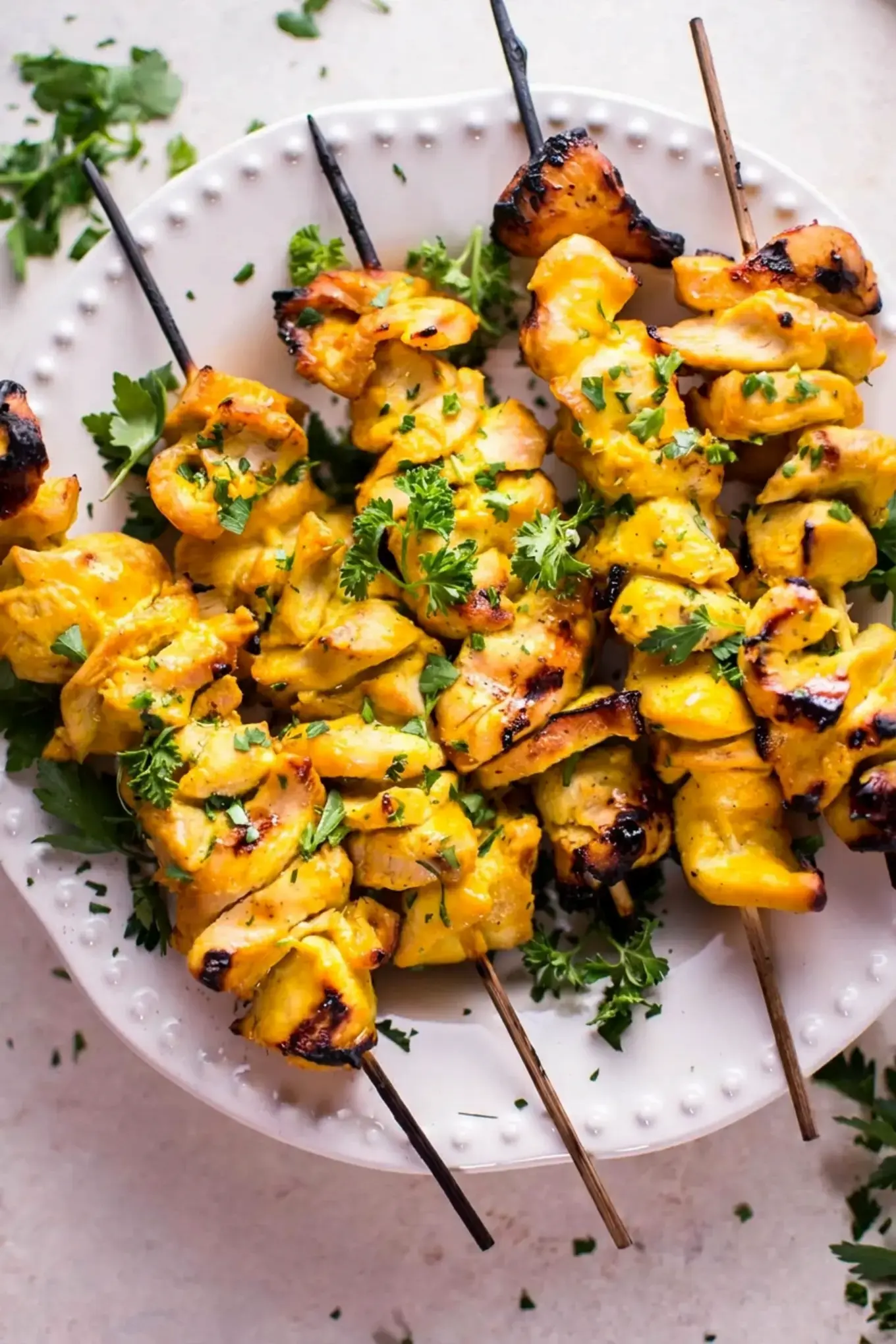 Grilled Honey Mustard Chicken Skewers