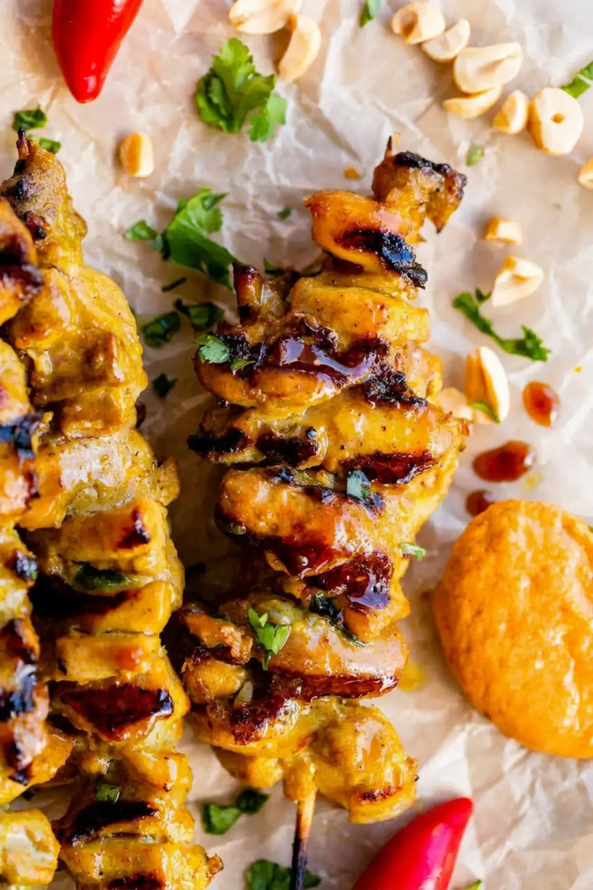 Grilled Thai Chicken Satay Skewers