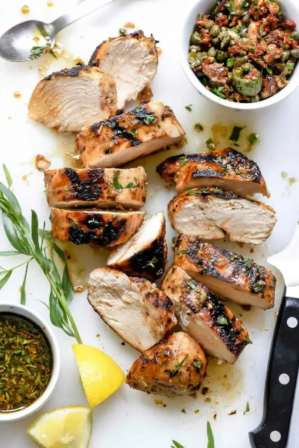 Mediterranean Grilled Balsamic Chicken and Olive Tapenade