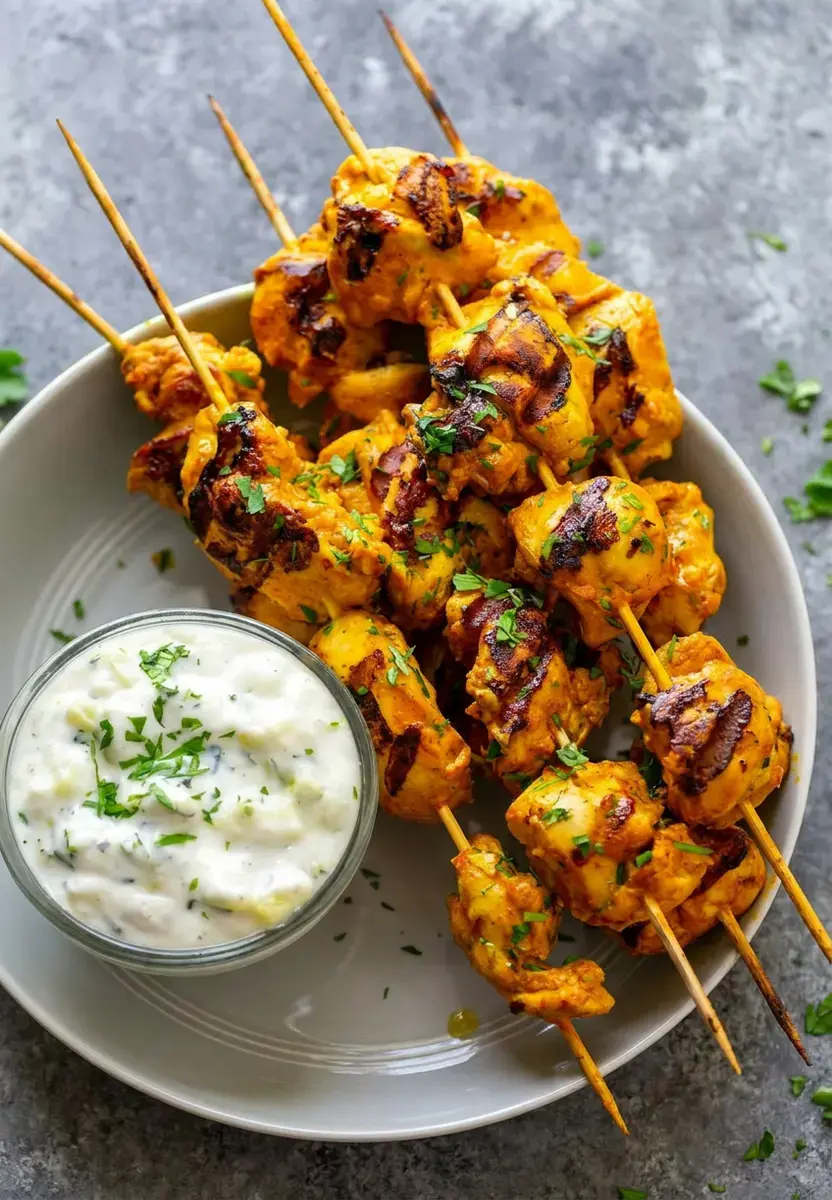The Best Grilled Tandoori Chicken Skewers
