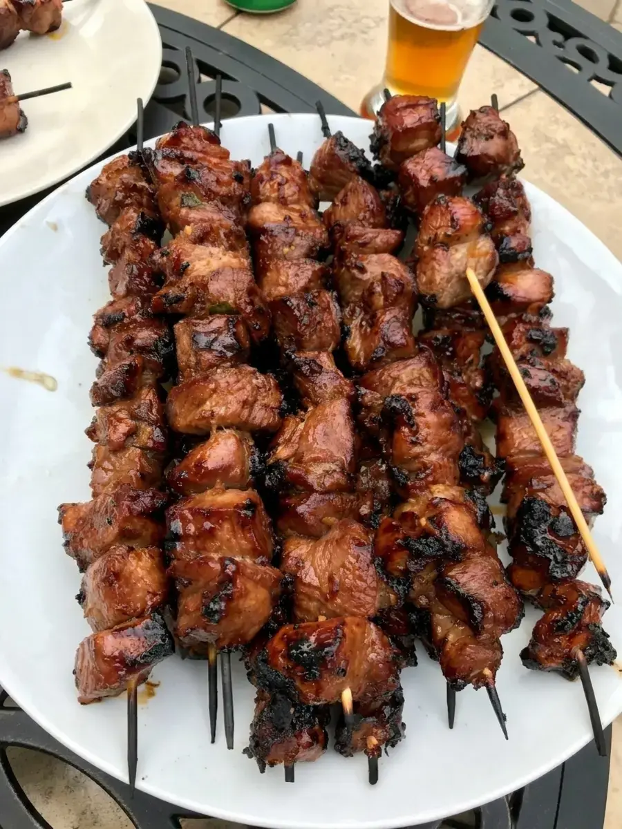 Grilled Pork Shoulder Skewers