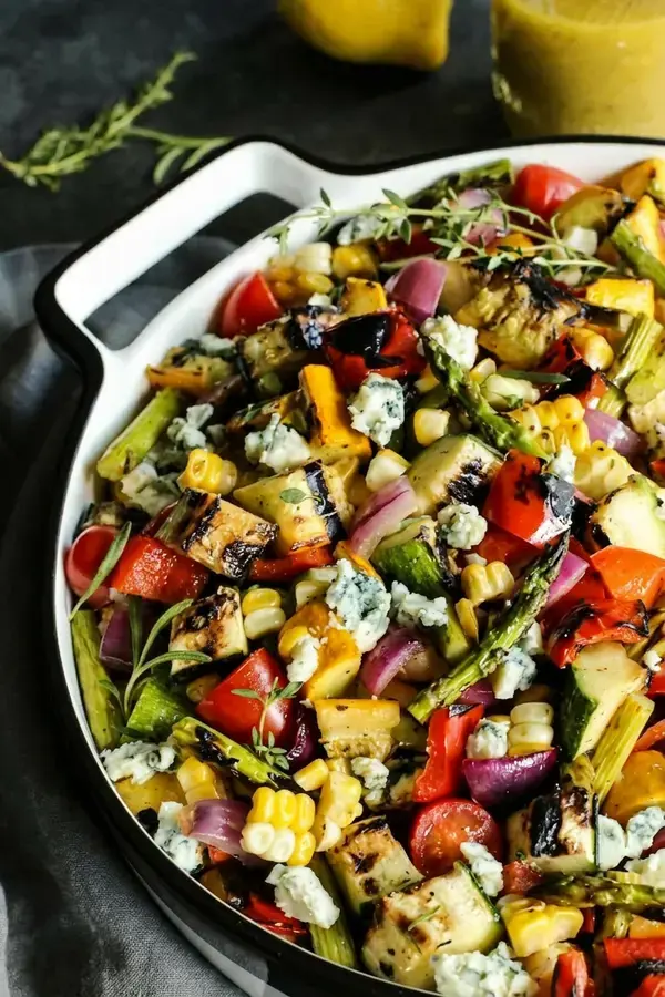 16. Grilled Vegetable Salad by A Farmgirl's Dabbles