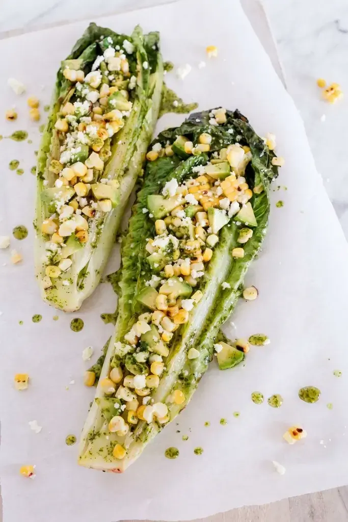 5. Grilled Romaine Mexican Salad by Domestically Blissful