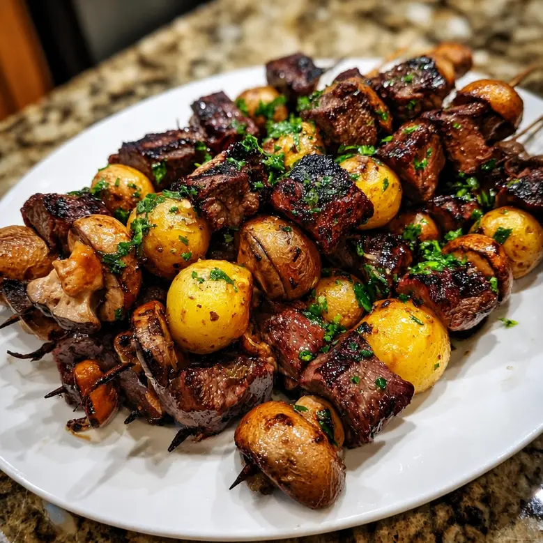 Grilled Steak And Potato Kabobs