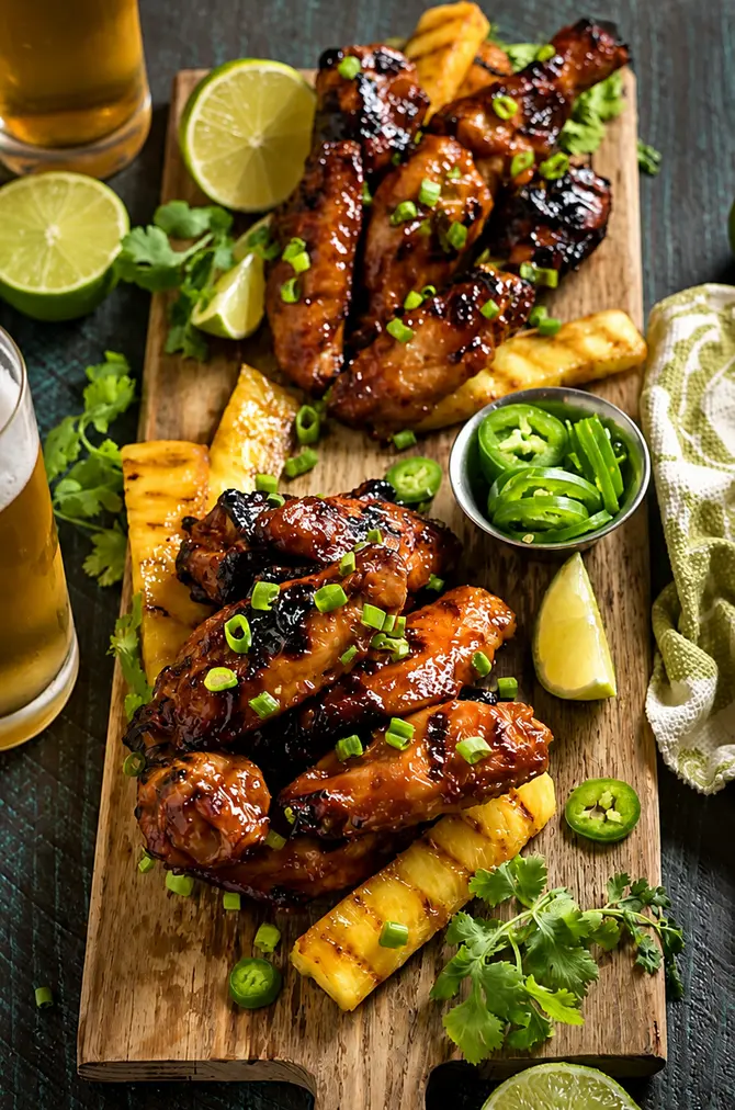 Hawaiian Huli Grilled Chicken Wings