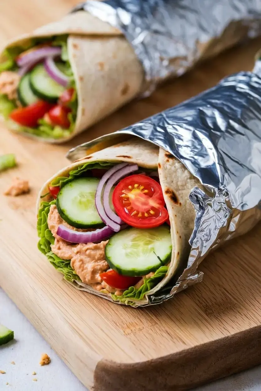 6. Hummus and Veggie Wraps