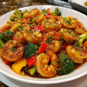 Honey Garlic Shrimp Stirfry
