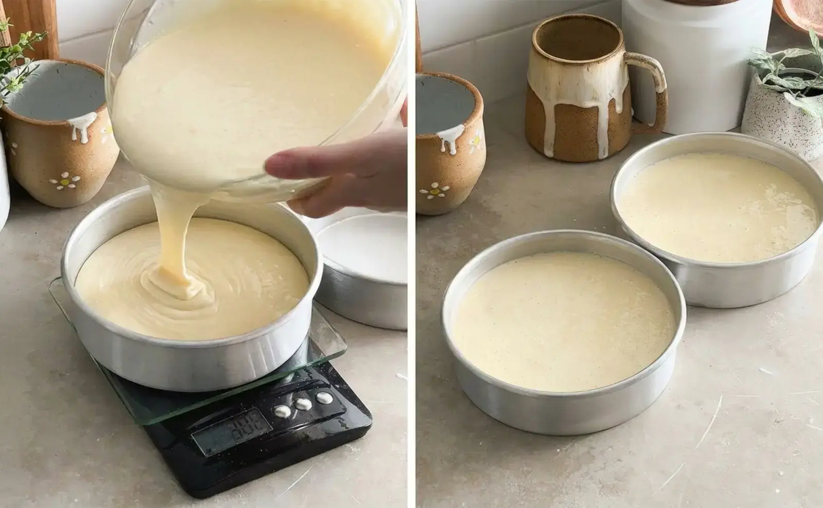 Make the cake layers