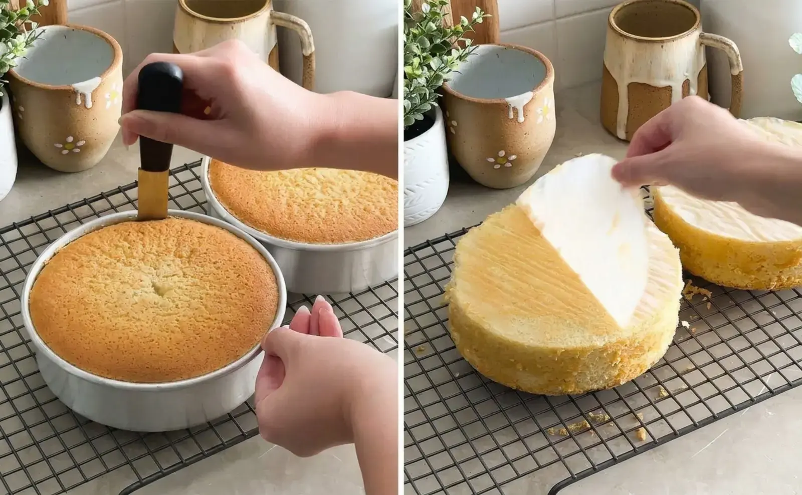 Make the cake layers