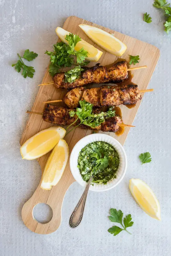 Pork Skewers with Chimichurri