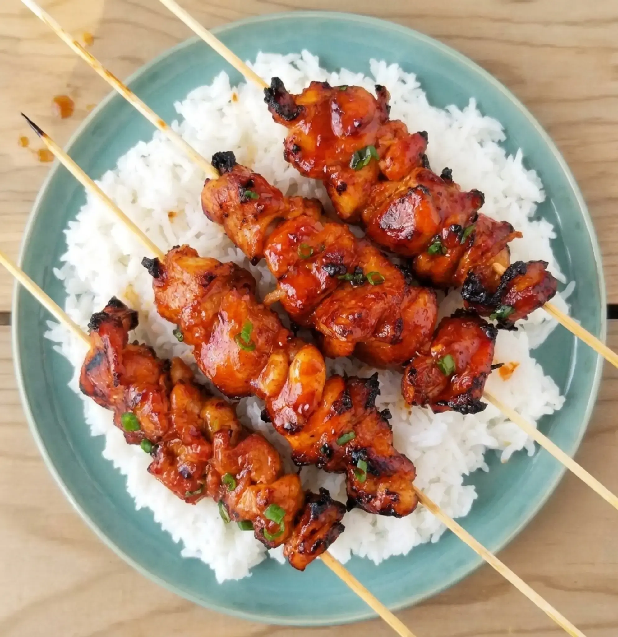 Korean Chicken Skewers with Spicy Sweet BBQ Sauce 3 How to make the Best Ever Korean Chicken Skewers: