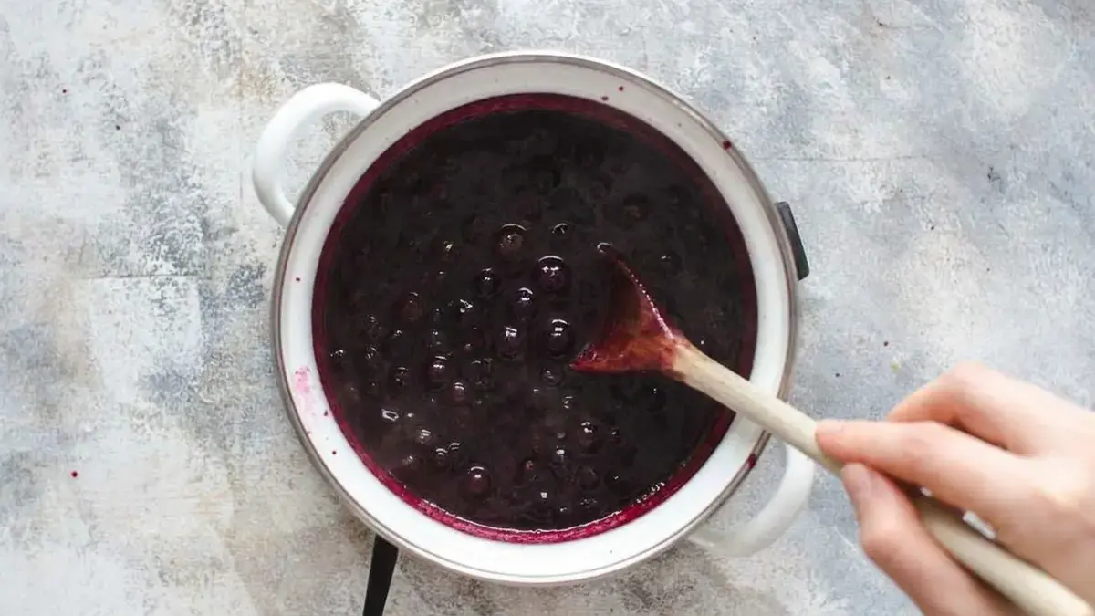Step 1: Make the Blueberry Cake Filling
