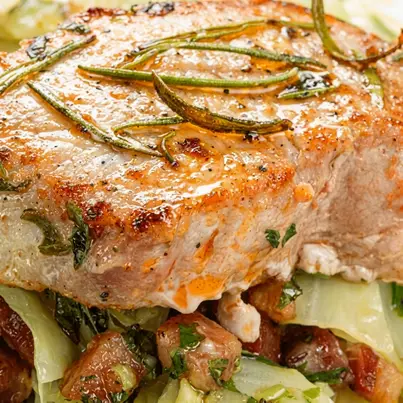 Martha Stewart Bacon And Cabbage Pork Chops Recipe