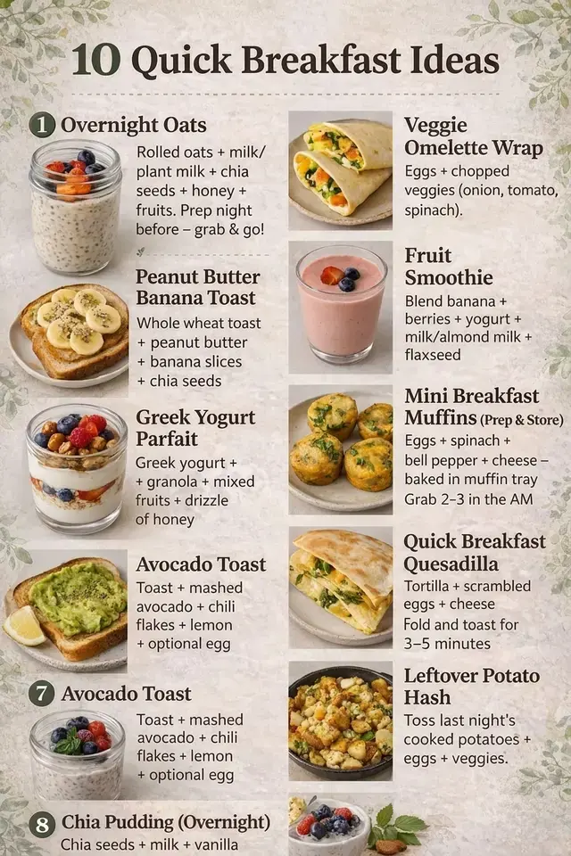 Morning Reset Overnight Oats Glow Juices Breakfast Ideas That Keep You Full 3 10 Quick Healthy Breakfast Ideas for When You're Always Rushing
