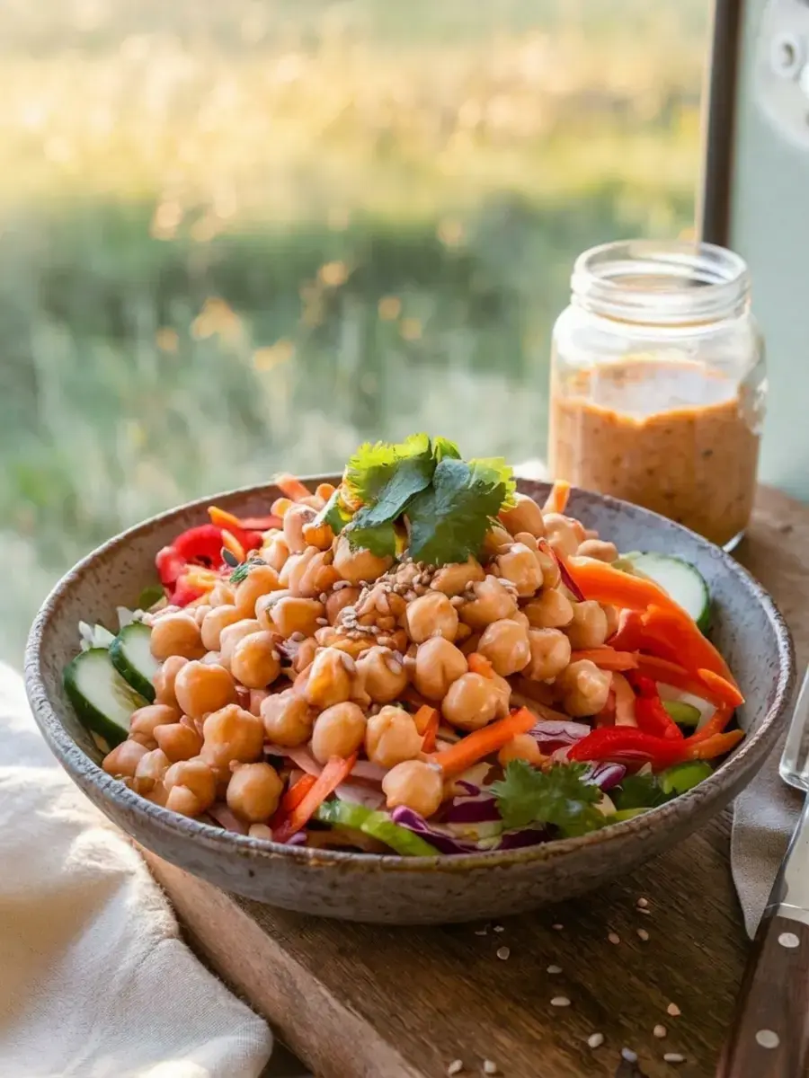 10. The No-Cook Powerhouse: Peanut-Miso Chickpea Salad
