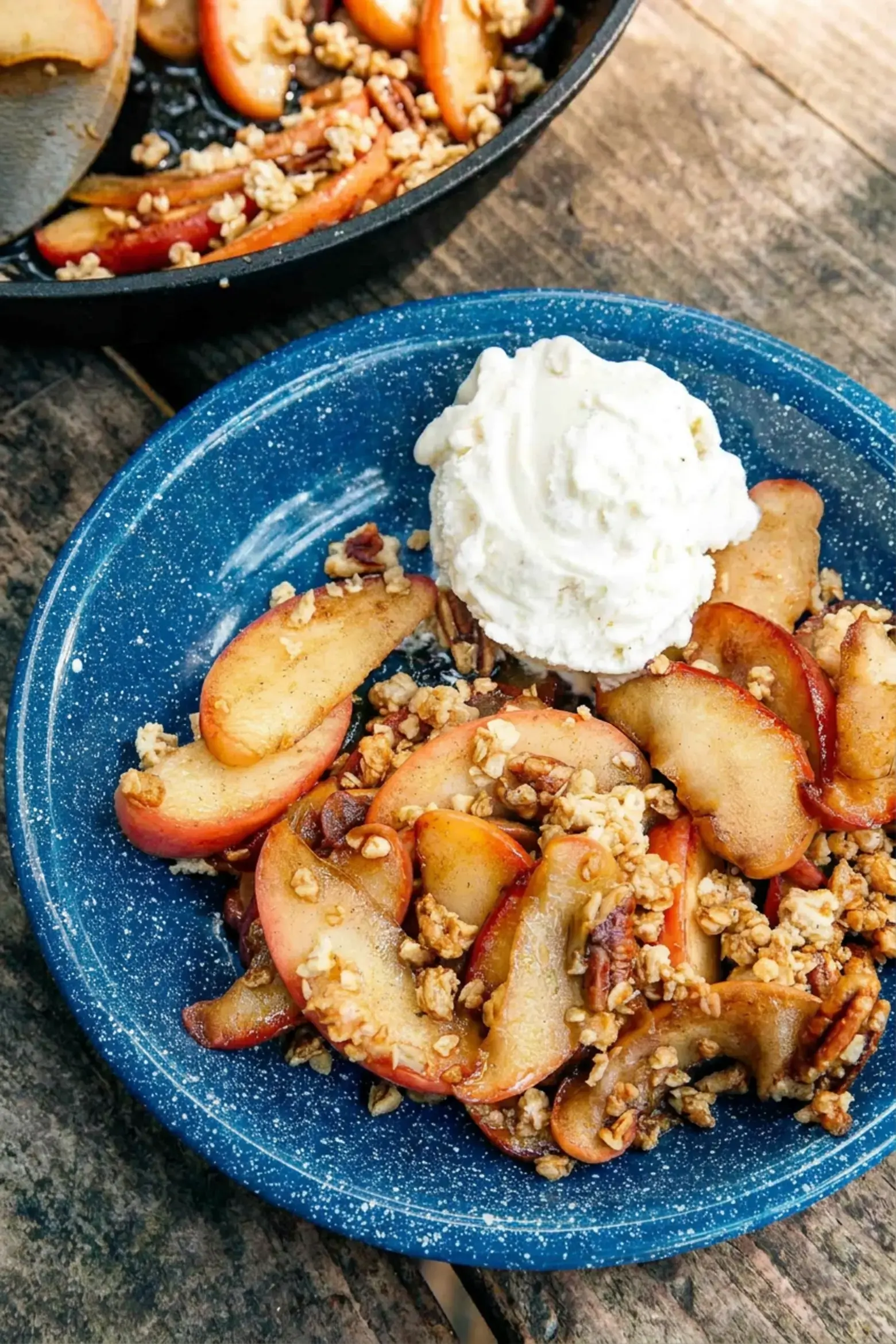 No Bake Apple Bourbon Cobbler for Easy Camping Desserts 3 More camping desserts
