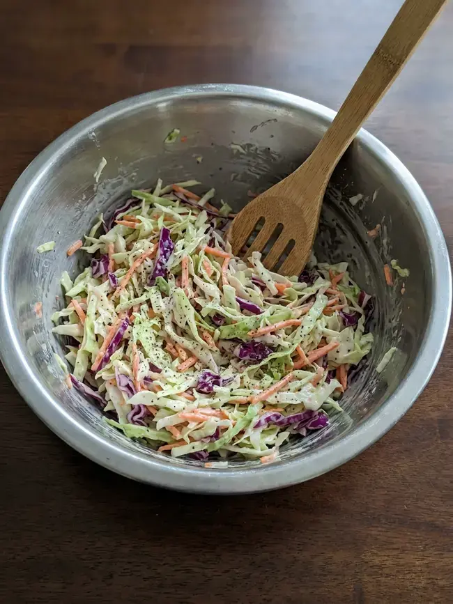 Ingredients for classic coleslaw: