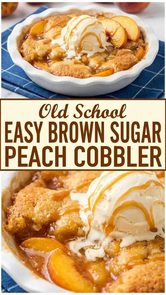 How to Make Old School Easy Brown Sugar Peach Cobbler