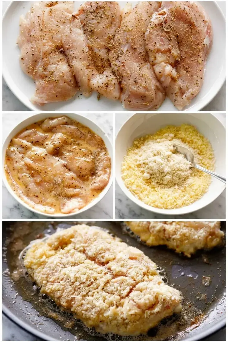 HOW TO MAKE PARMESAN CRUSTED CHICKEN