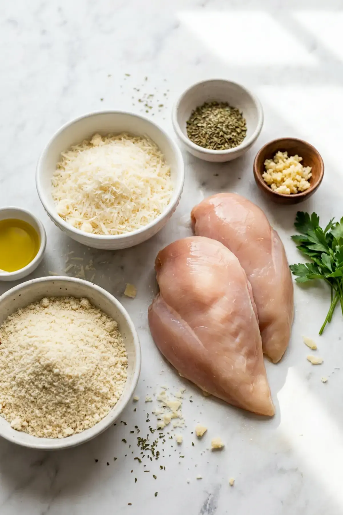 WHAT YOU NEED FOR PARMESAN CRUSTED CHICKEN