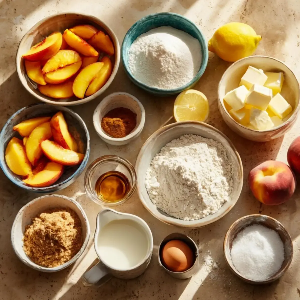 Ingredients For Peach Cobbler