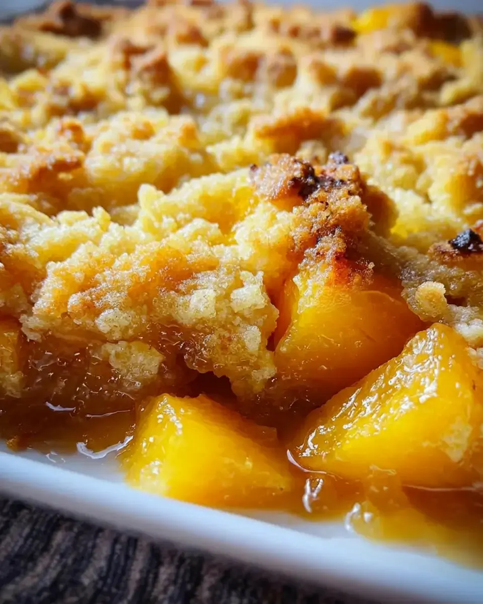 How to Serve Peach Cobbler with Cake Mix