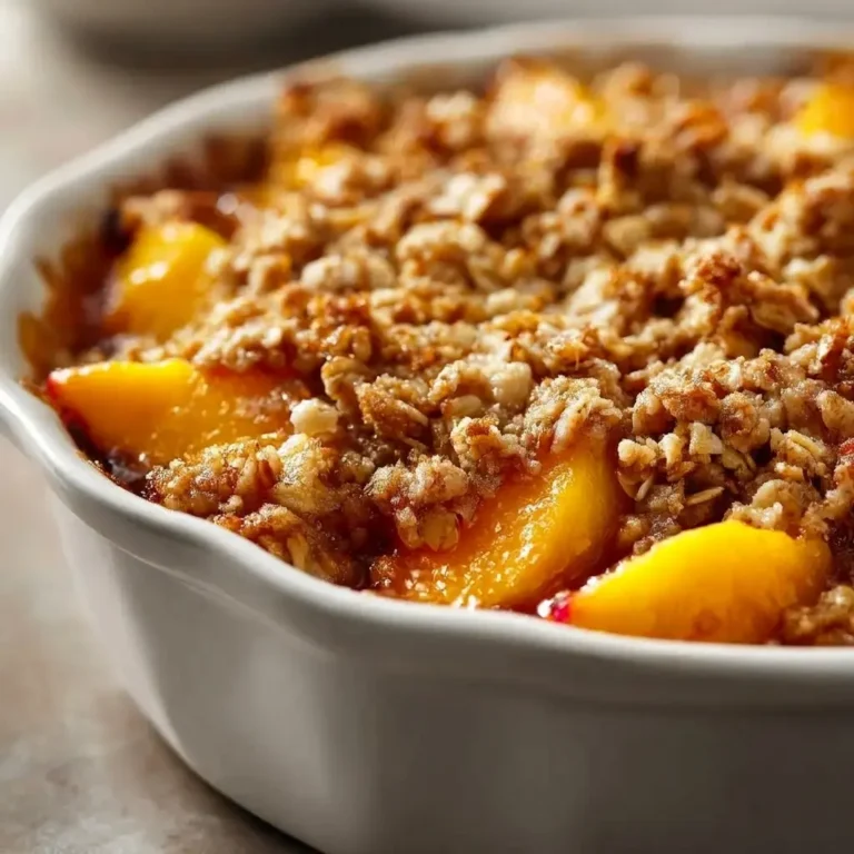 Peach Cobbler With Oatmeal Topping