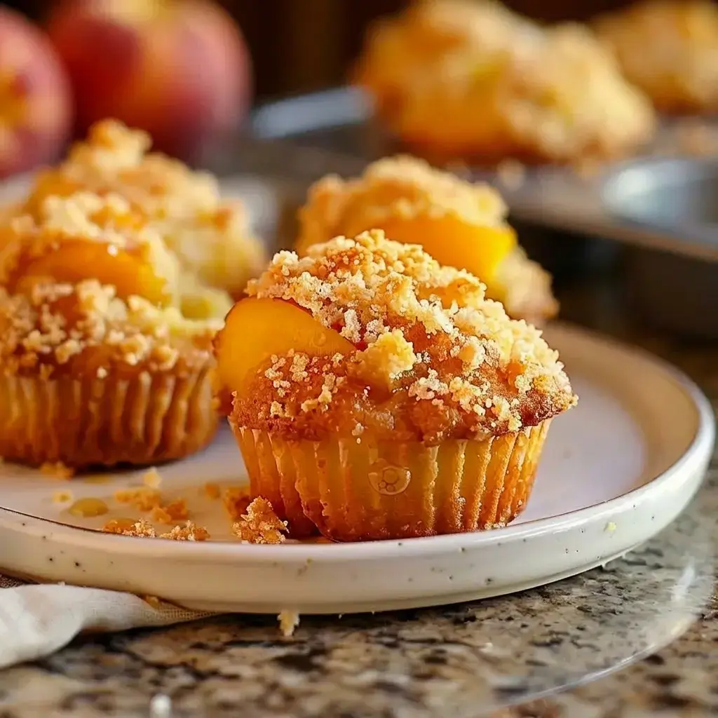 Peach Muffins Peaches Quick Easy Recipe for Fresh Summer Treats 9 Step-by-Step Instructions