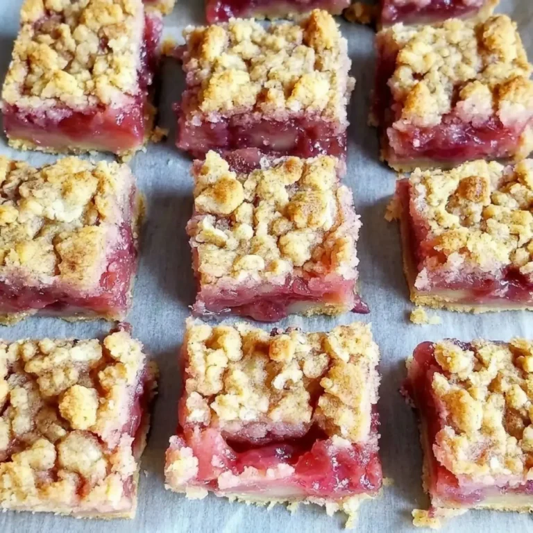 Rhubarb Crumble Bars