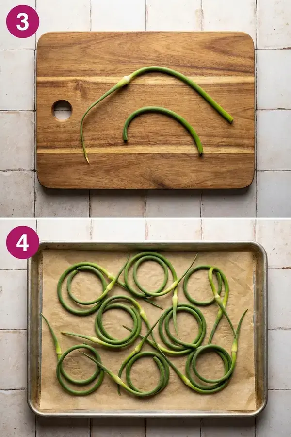 How to Chop Garlic Scapes