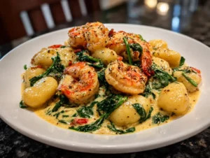 Shrimp Spinach Creamy Gnocchi