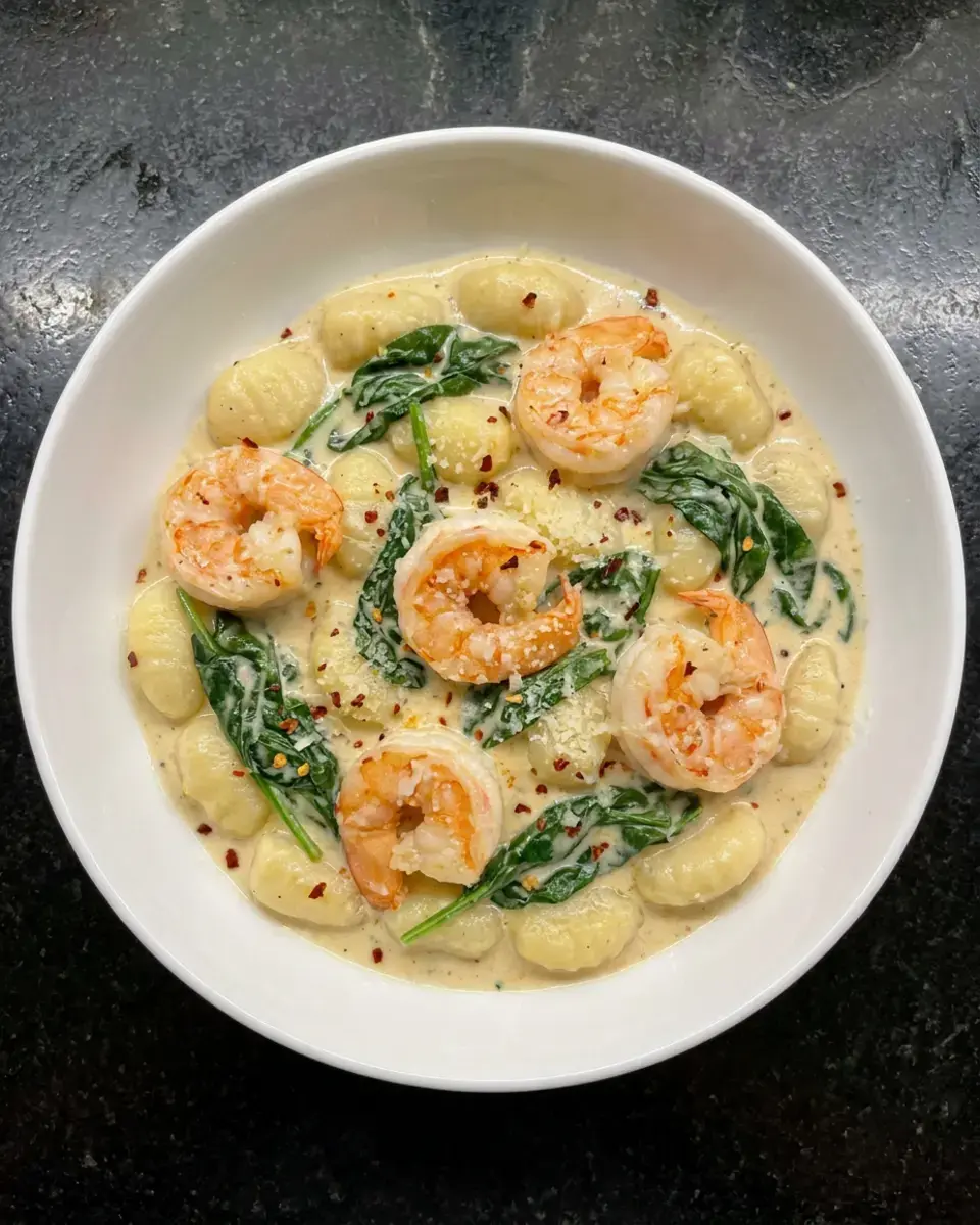 Shrimp Spinach Creamy Gnocchi: A Quick One Pan Dinner 7 Preparing the Shrimp and Spinach
