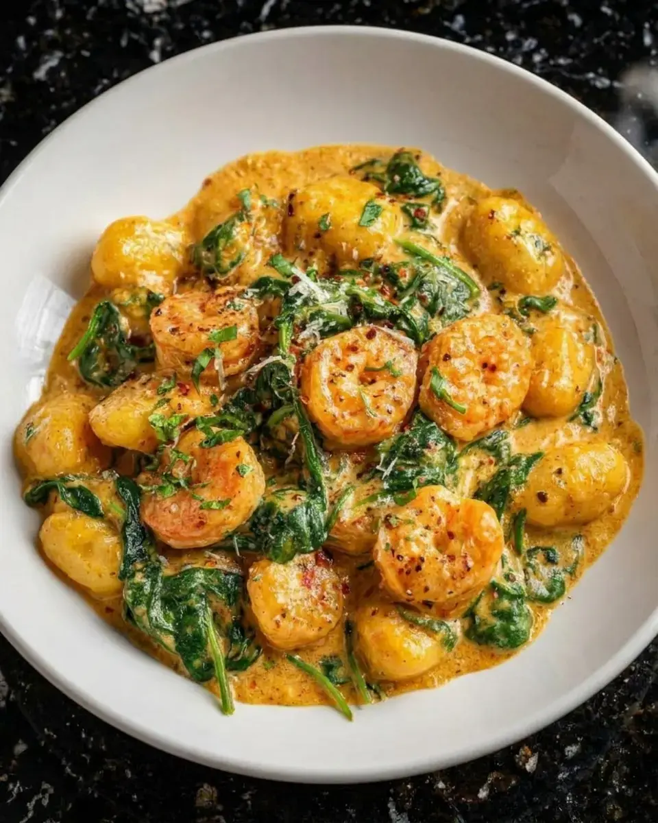 Shrimp Spinach Creamy Gnocchi: A Quick One Pan Dinner 8 Preparing the Shrimp and Spinach