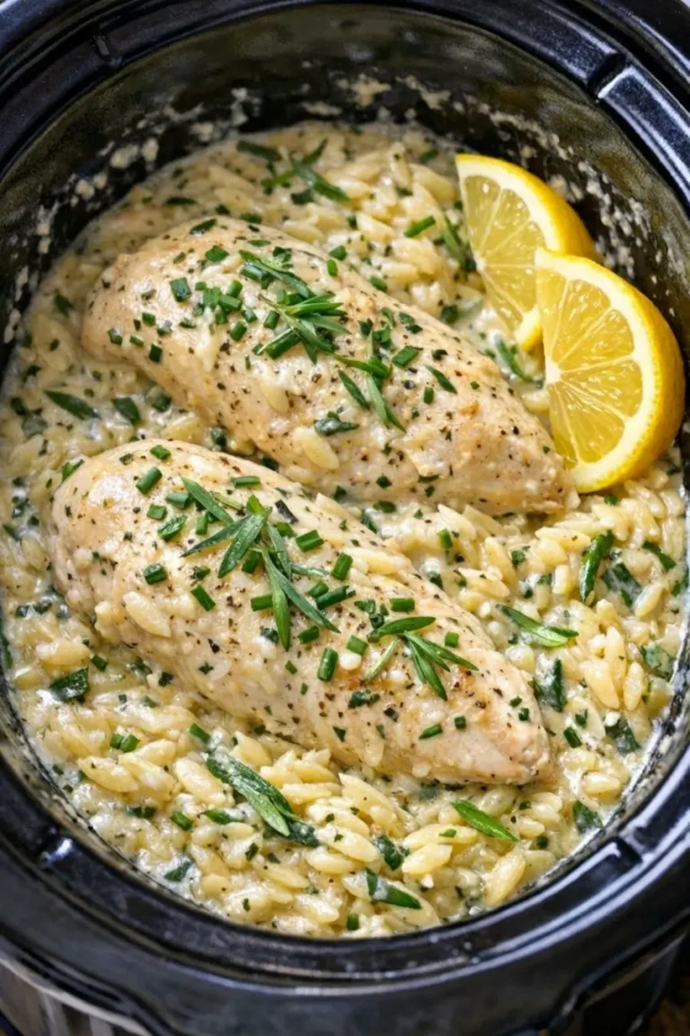 Slow Cooker Creamy Spring Herb Chicken Orzo with Yogurt and Fresh Herbs 4 Slow Cooker Creamy Spring Herb Chicken Orzo