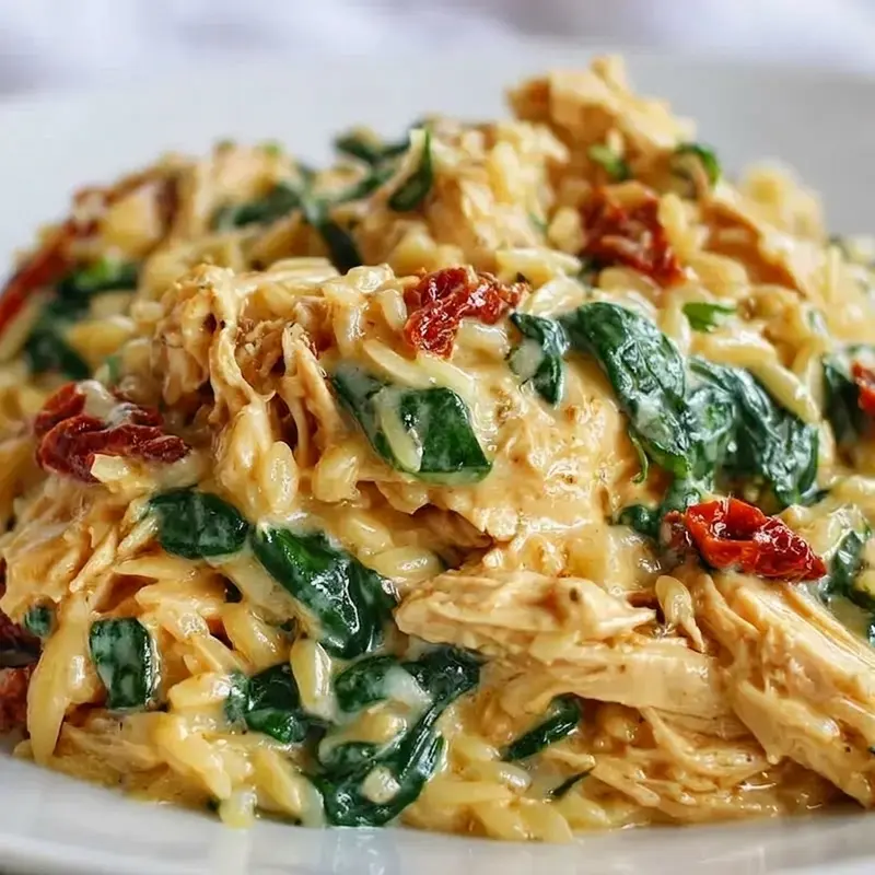 Home 11 Slow Cooker Tuscan Chicken Orzo