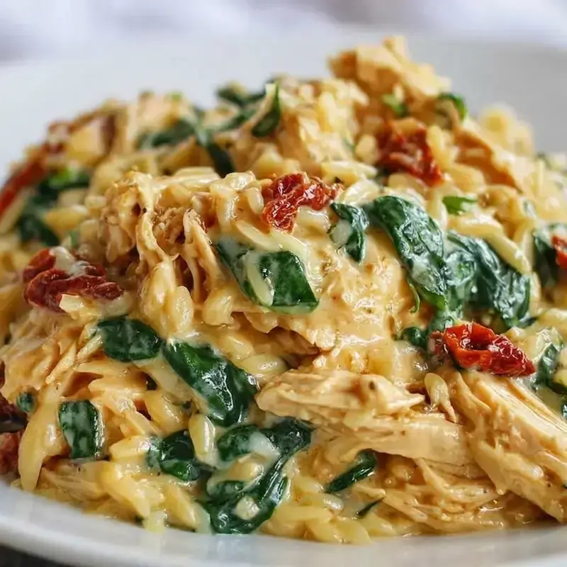 Slow Cooker Tuscan Chicken Orzo with Creamy Mediterranean Flavor 5 Why You'll Love This Slow Cooker Tuscan Chicken Orzo