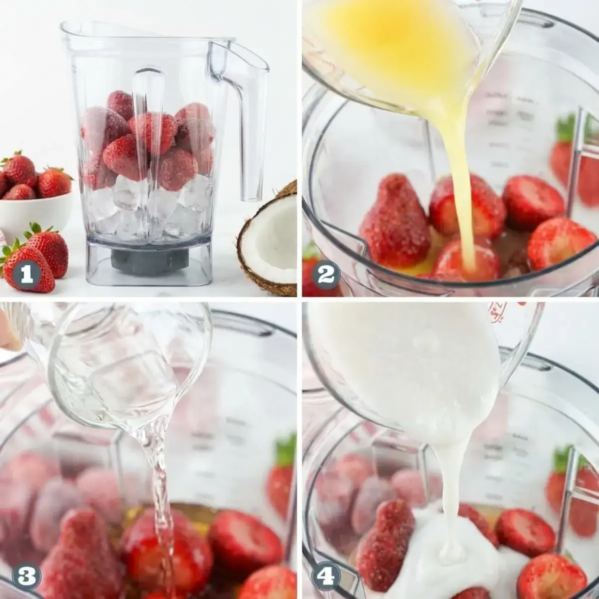 How to Make Strawberry Pina Colada (step-by-step directions)