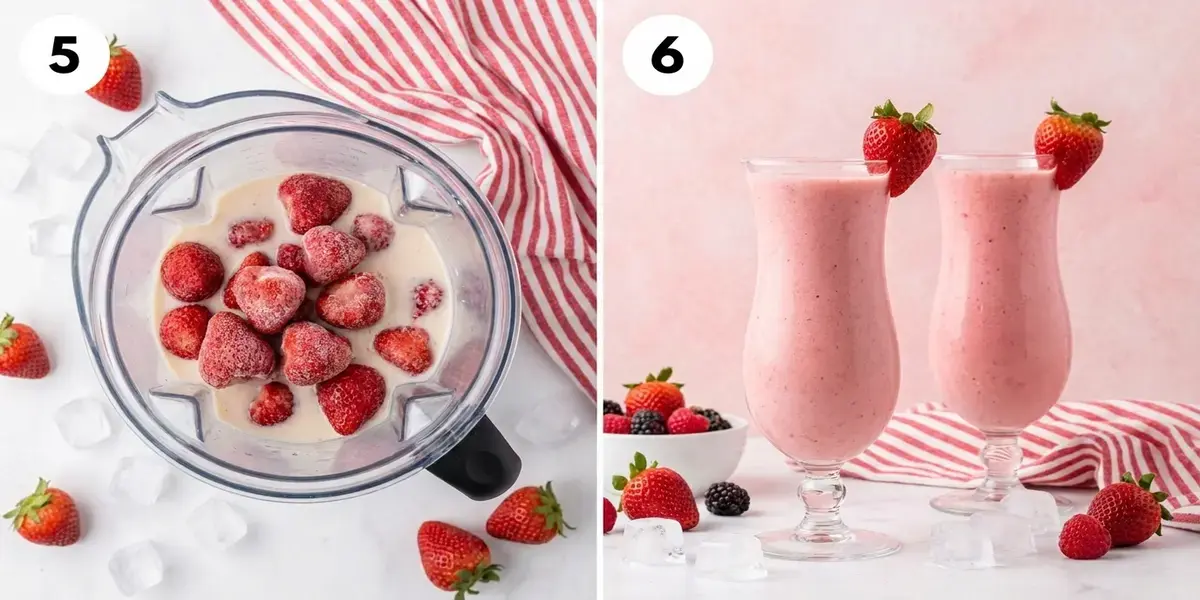 How to Make Strawberry Pina Colada (step-by-step directions)