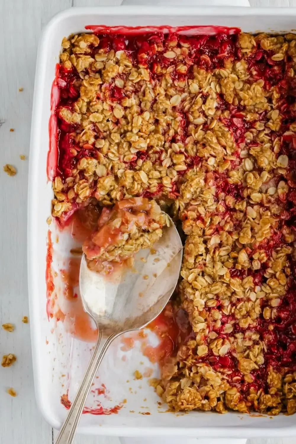 Strawberry Rhubarb Crisp (gluten-free, vegan)