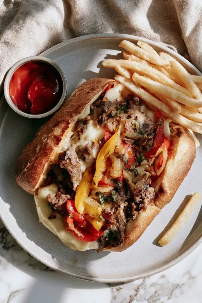 8. Crockpot Philly Cheesesteak