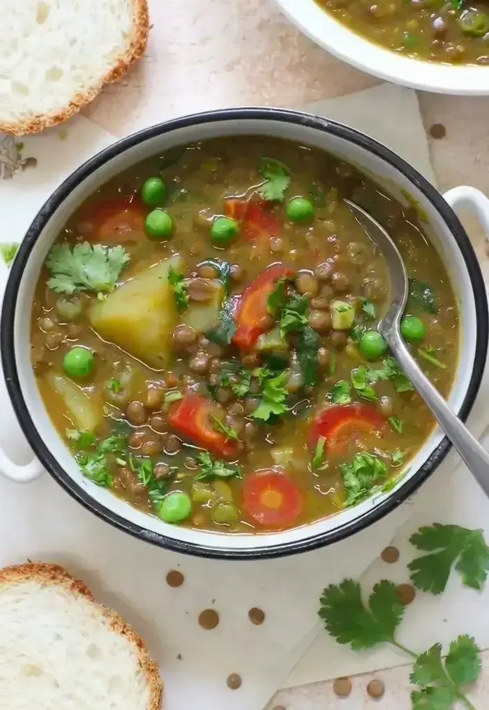 4. Slow Cooker Vegetable Lentil Protein Stew