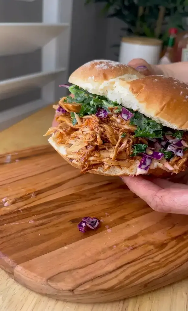 5. Crockpot BBQ Pulled Chicken Healthy Bowl