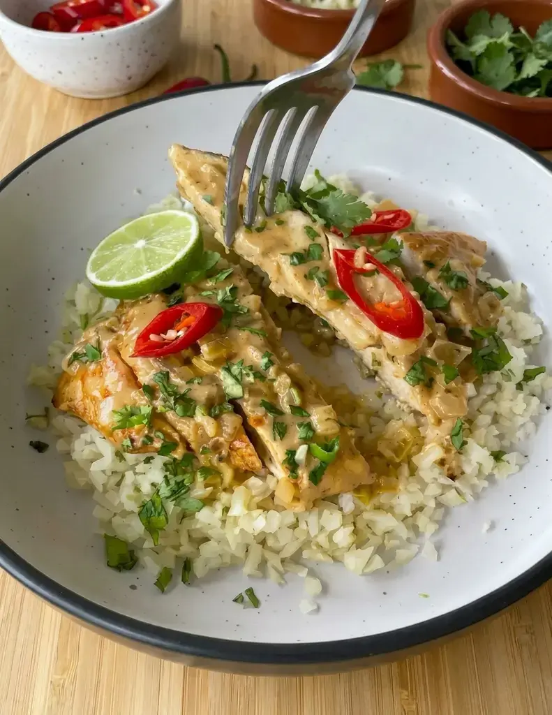 6. Slow Cooker Creamy Coconut Chicken Light Curry
