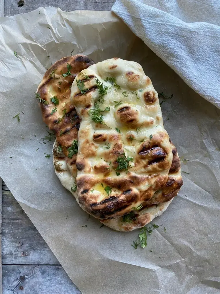 Sunday Grill Dinner Ideas for the Best Backyard BBQ Meals 17 17. Grilled Garlic Butter Naan Bread