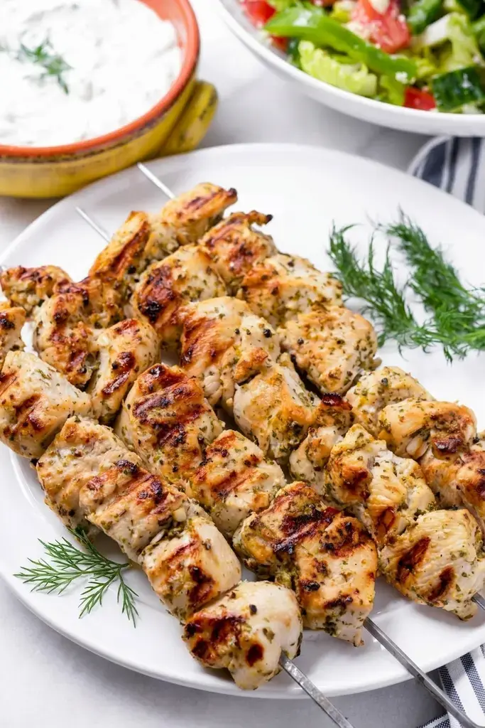 Sunday Grill Dinner Ideas for the Best Backyard BBQ Meals 22 22. Grilled Mediterranean Chicken Skewers